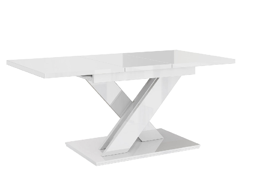 Blagovaonski stol Mirjan Lumenza (bijeli sjaj + hrast sonoma)