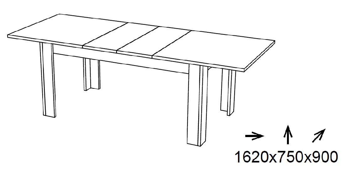 Blagovaonski stol tip TA-21 Taylor (hrast wotan) (za 6 8 osoba)