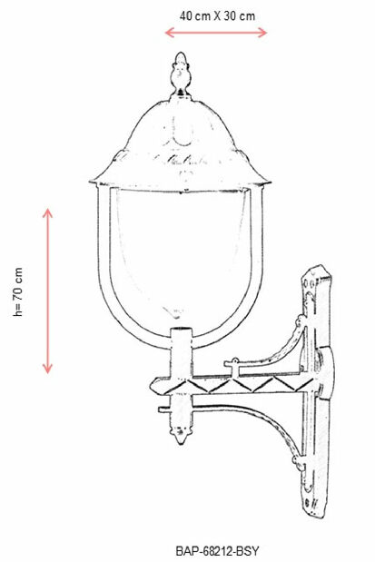 Vanjska zidna svjetiljka Izak (crna)