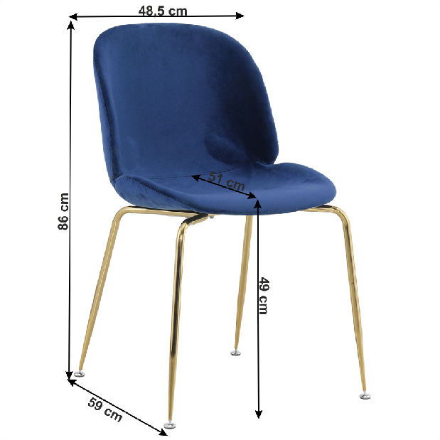 Blagovaonska stolica Porry (plava)