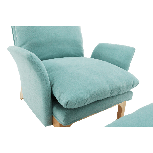 Fotelja s osloncem za noge Zintius (boja mentola) *rasprodaja