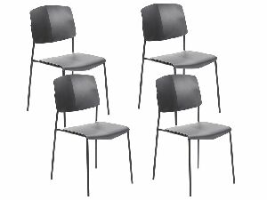Set blagovaonskih stolica (4 kom.) Augustino (crna)