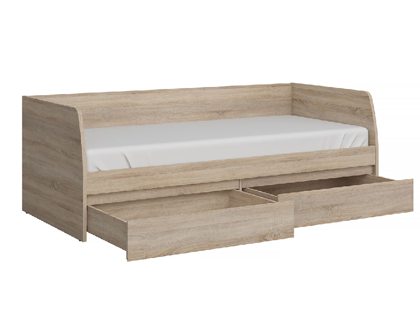 Jednostruki krevet 90 cm Noella (hrast sonoma) (s podnicom)