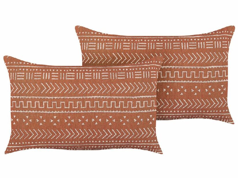 Set 2 ukrasna jastuka 35 x 55 cm Orly (narančasta)