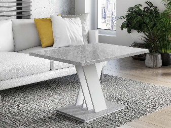 Stolić za kavu Bianca (bijela + beton)