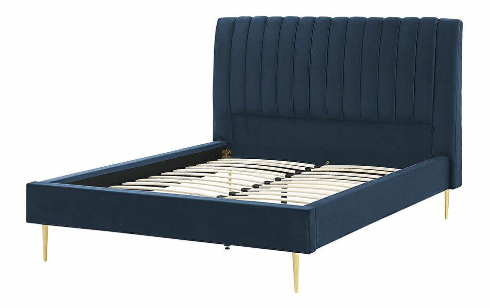 Bračni krevet 140 cm Marvik (plava)