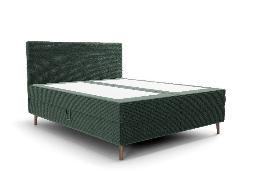 Jednostruki krevet 120 cm Napoli Comfort (zelena) (s podnicom, s prostorom za odlaganje)