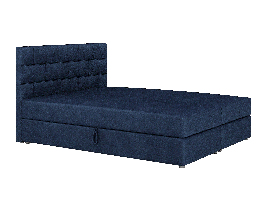 Bračni krevet Boxspring 180x200 cm Waller (s podnicom i madracem) (plava)