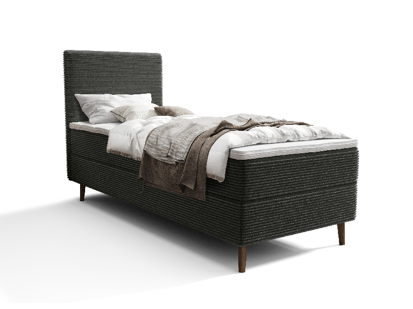 Jednostruki krevet 80 cm Napoli Comfort (tamnozelena) (s podnicom, bez prostora za odlaganje)