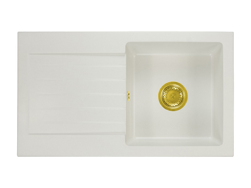 Kuhinjski sudoper Lemmion (bijela) (s 1 otvorom za bateriju) (L)