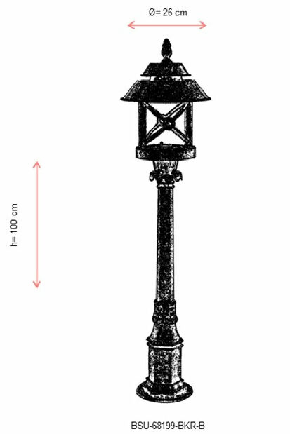 Vanjska podna svjetiljka Delta (smeđa)