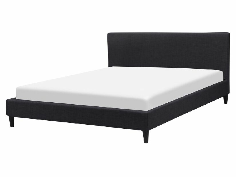 Bračni krevet 160 cm FUTTI (s podnicom) (crna)