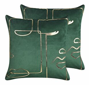 Set 2 ukrasna jastuka 45 x 45 cm Philo (zelena)