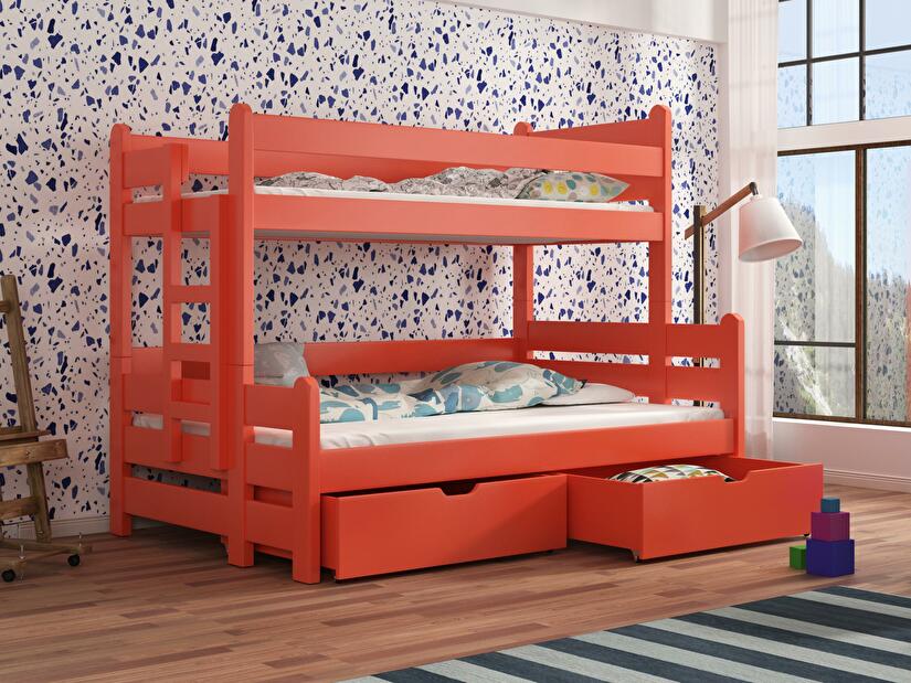 Dječji krevet na kat 90 cm Bivi (naranča) 