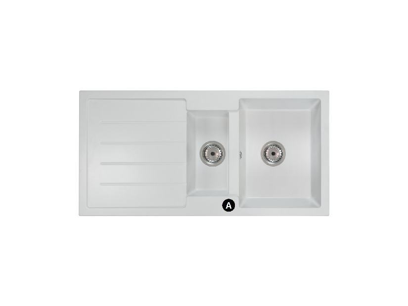 Kuhinjski sudoper Yuxur (siva) (s 1 otvorom za bateriju) (D)