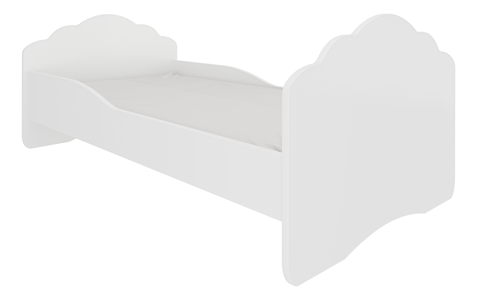 Dječji krevetić 140x70 cm Cassi (s rešetkom i madracema) (bijela)