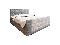 Bračni krevet  Boxspring 140 cm Milagros 1 (siva) (s madracem i prostorom za odlaganje)