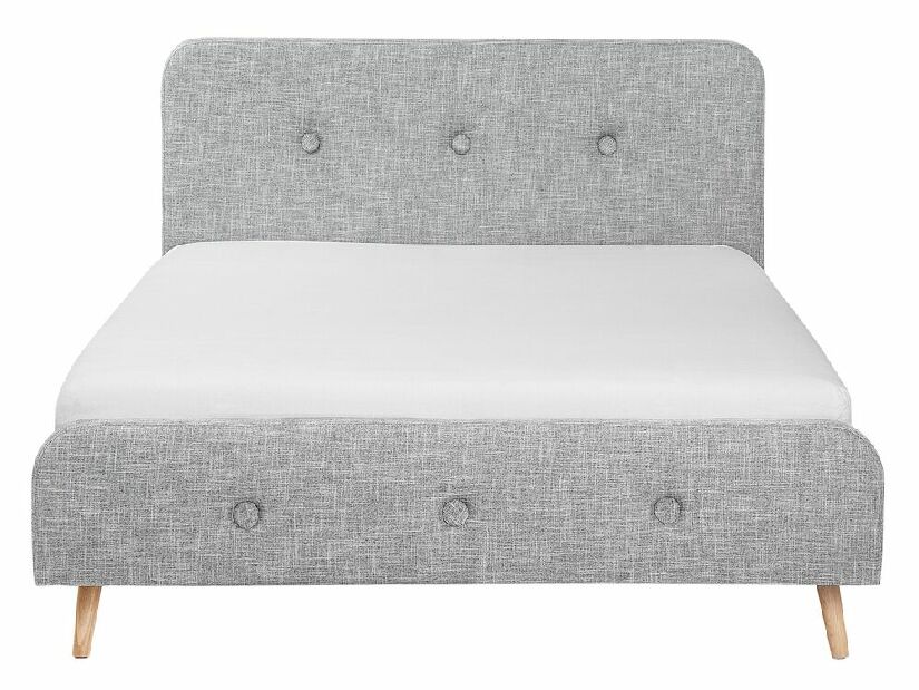 Bračni krevet 140 cm ROME (s podnicom) (svijetlo siva)