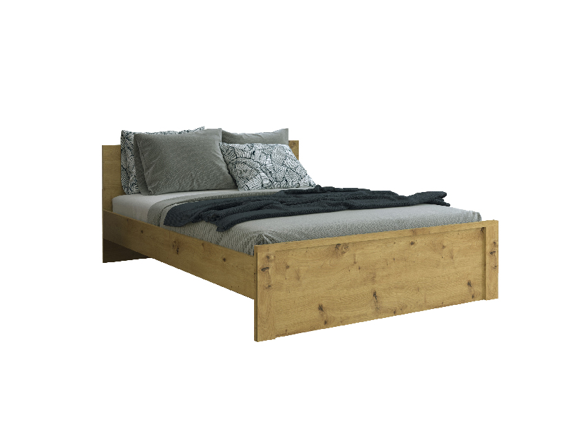 Bračni krevet 140 cm Andra (hrast artisan) (bez madraca i podnice)