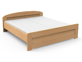 Bračni krevet 200 cm Petronila ravno uzglavlje (masiv)