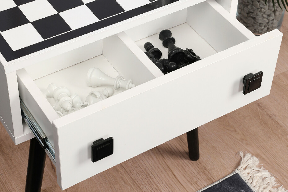Šahovski stol Chess (bijela + crna)