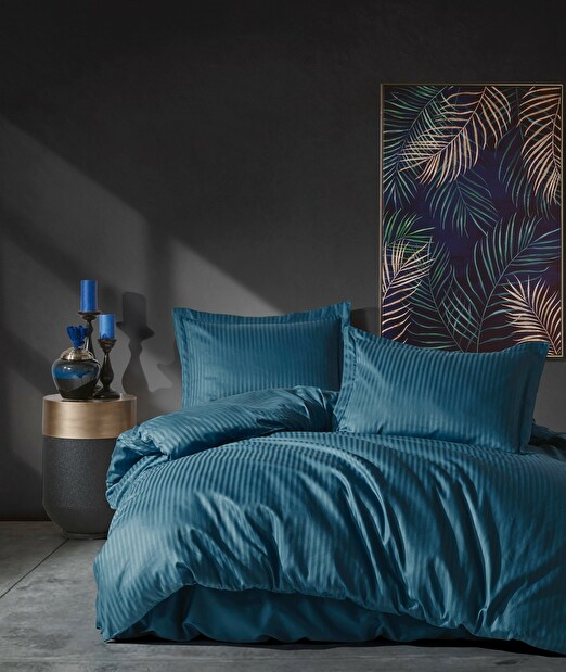 Set satenske posteljine 200 x 220 cm Elegance (plava)