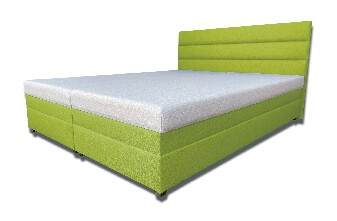 Bračni krevet 160 cm Rebeka (s opružnim madracima) (zelena)