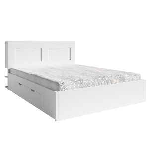 Bračni krevet 160 cm Raloma (bijela ) (s prostorom za odlaganje)