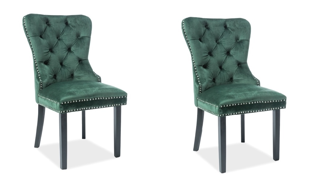 Blagovaonska stolica (2 kom.) Aurore Velvet (zelena) *rasprodaja