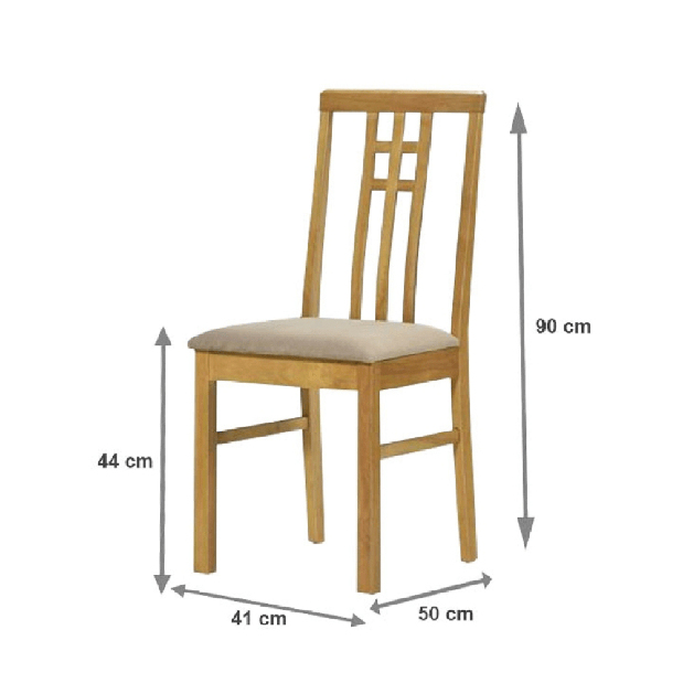 Blagovaonska stolica Sylris (hrast sonoma + krem) 