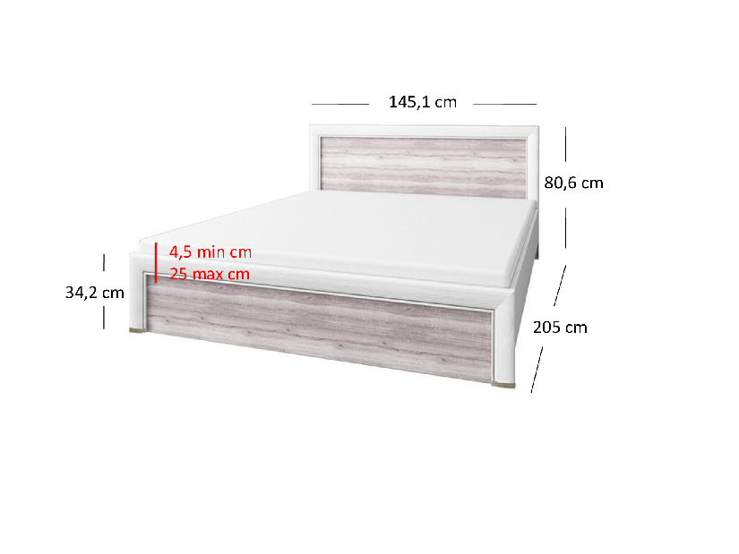 Bračni krevet 140 cm
