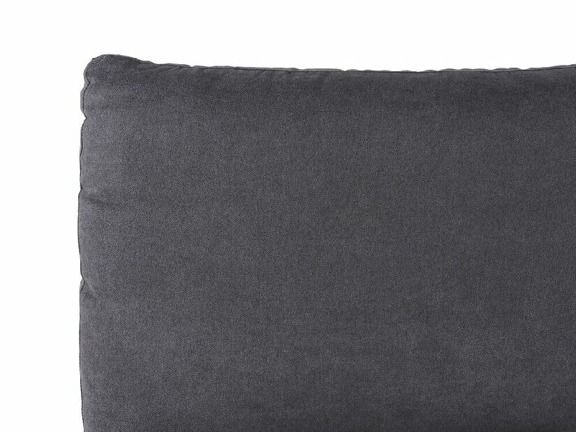Bračni krevet 180 cm MELIA (poliester) (tamno siva) (s podnicom)