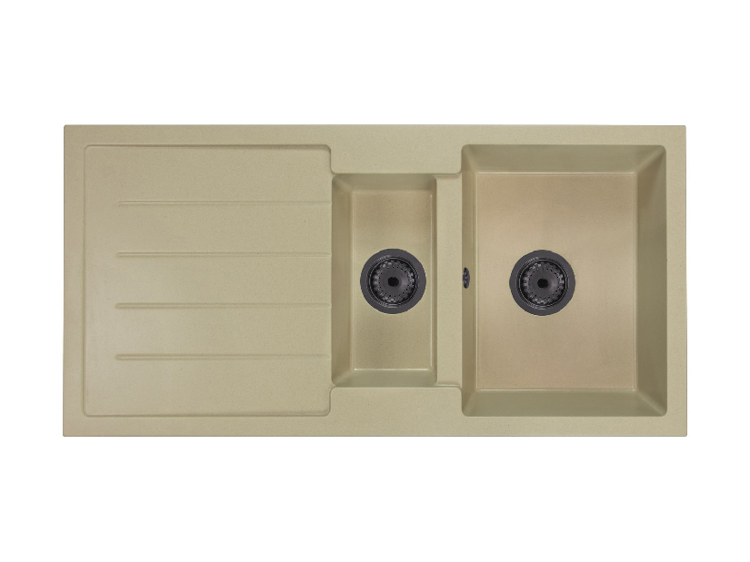 Kuhinjski sudoper Yuxur (bež) (sa 2 otvora za bateriju) (L)