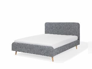 Bračni krevet 140 cm ROME (s podnicom) (svijetlo siva)