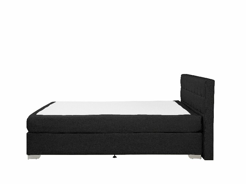 Bračni krevet Boxspring 180 cm ADIR (s madracima) (crna)