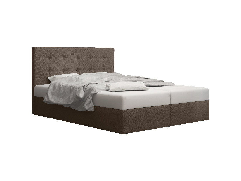 Bračni krevet Boxspring 180 cm Duel 1 (smeđa) (s madracem i prostorom za odlaganje)