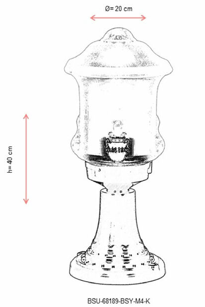 Vanjska zidna svjetiljka Dermot (crna)