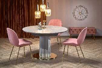 Blagovaonski stol Moscato (sivi mramor + svijetlosiva)