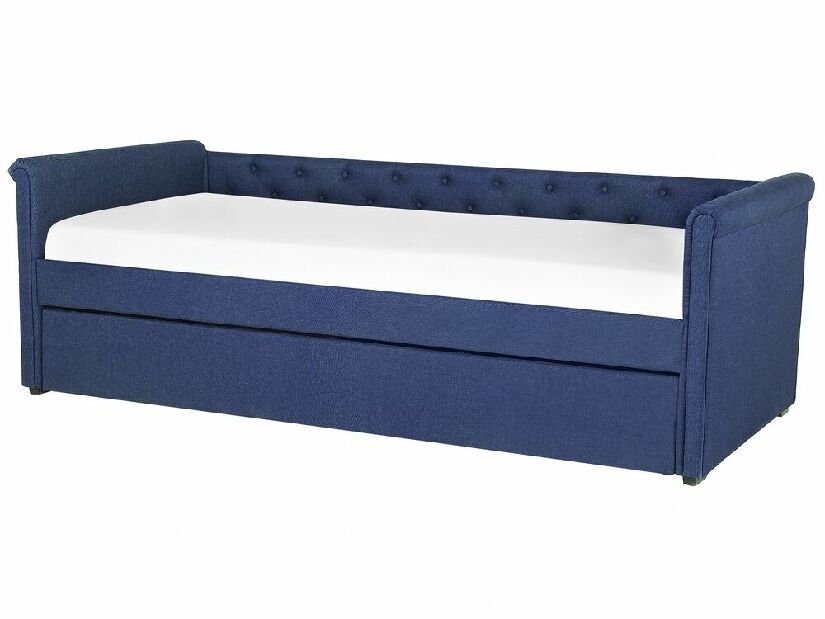 Krevet na razvlačenje 90 cm LISABON (s podnicom) (plava)