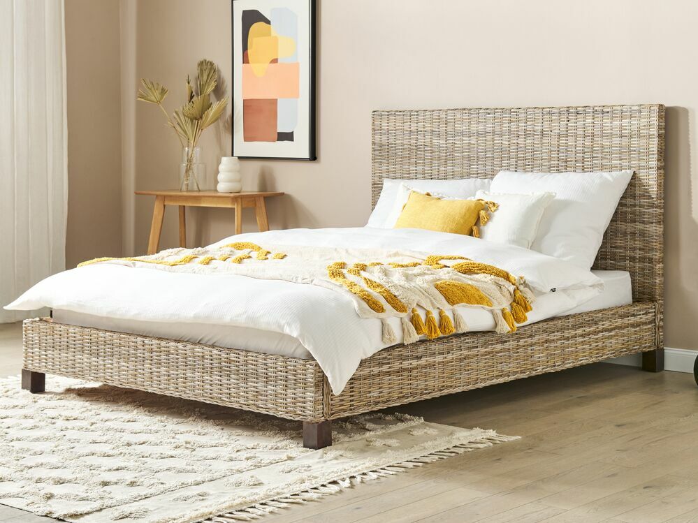 Bračni krevet 160 cm Syrma (prirodna) (s podnicom)