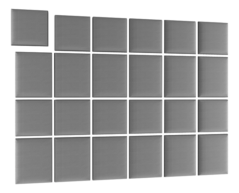 Set 24 tapeciranih panela Quadra 240x180 cm (siva)