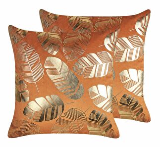 Set 2 ukrasna jastuka 45 x 45 cm Sunflo (narančasta)