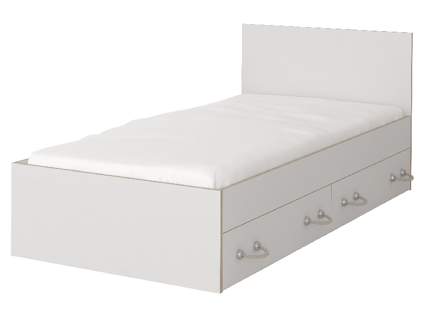 Jednostruki krevet 90 cm Klaudia 36 (bijela + hrast sonoma)