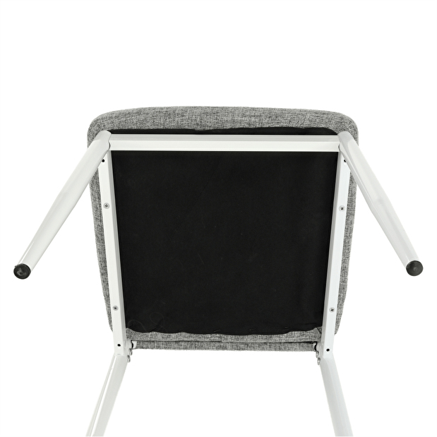 Blagovaonska stolica Collort nova (svjetlosiva + bijela) 