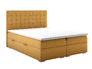Bračni krevet Boxspring 160 cm Candy (boja senfa) (s prostorom za odlaganje)