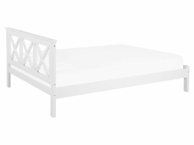 Bračni krevet 160 cm TANTE (drvo) (bijela) (s podnicom)