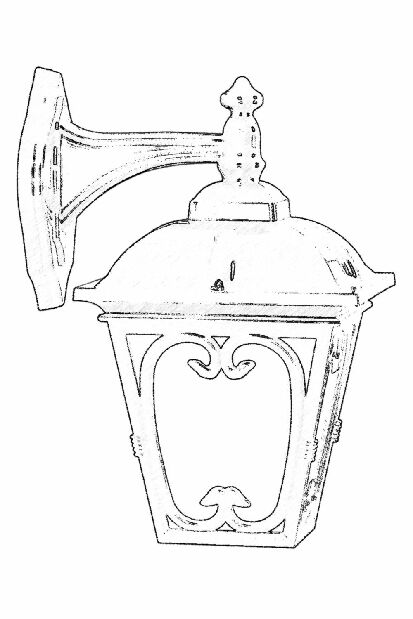 Vanjska zidna svjetiljka Bramwell (crna)