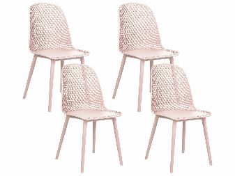 Set blagovaonskih stolica (4 kom.) Erielle (ružičasta)