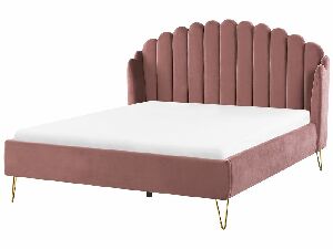 Bračni krevet 160 cm Alise (ružičasta) (s podnicom)