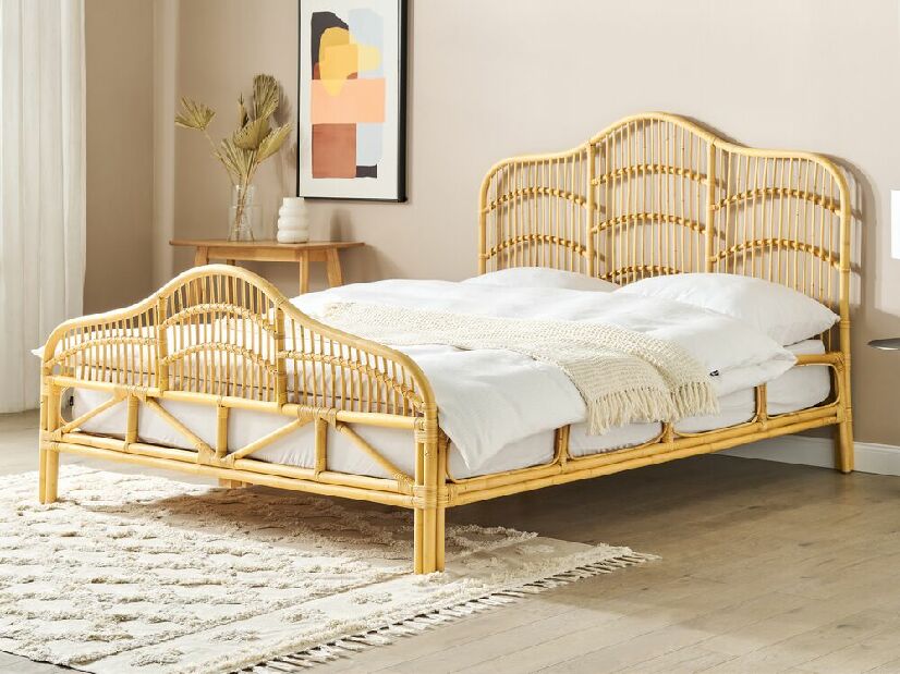 Bračni krevet 160 cm Dori (svijetlo drvo) (s podnicom)